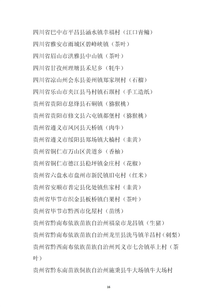 【名單公示】第十一批全國(guó)“一村一品”示范村鎮(zhèn)名單公示(圖16) 【名單公示】第十一批全國(guó)“一村一品”示范村鎮(zhèn)名單公示(圖16)