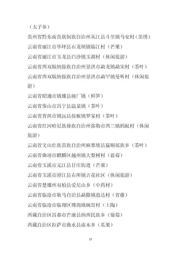 【名單公示】第十一批全國(guó)“一村一品”示范村鎮(zhèn)名單公示(圖17) 【名單公示】第十一批全國(guó)“一村一品”示范村鎮(zhèn)名單公示(圖17)